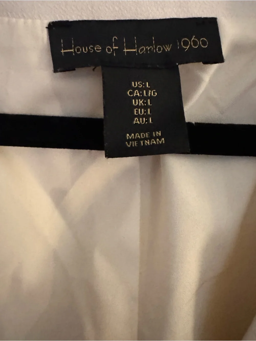 House of Harlow 1960 Cream Button Vest - Picture 3 of 4